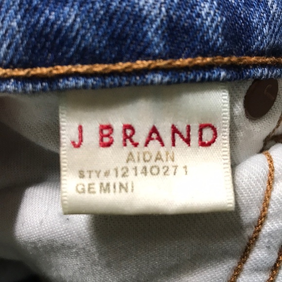 J BRAND Medium Wash Distressed Straight Leg Jeans - Picture 7 of 8